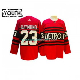 Detroit Red Wings Lucas Raymond 23 Adidas 2022-2023 Reverse Retro Rood Authentic Shirt - Kinderen